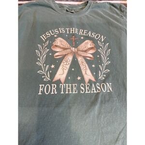 Comfort Colors Jesus the Reason for the Season Long Sleeve‎ T Shirt XL-T Holiday